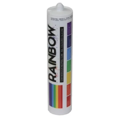 Image of Rainbow RAL 7038 Coloured Silicone Sealant Agate Grey 300ml Durable &amp; Anti Mould For Kitchen, Bathroom, Showers Other Sanitary Areas