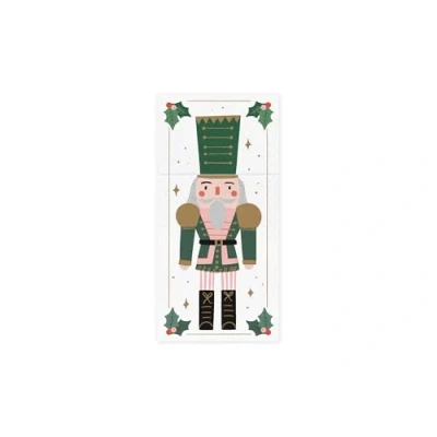 Image of 6 Nutcracker Christmas Paper Cutlery Holders, Traditional Festive Tableware, Partyware