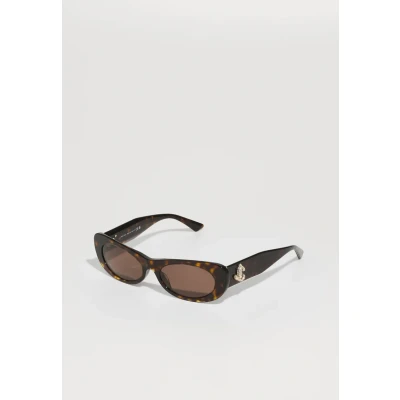 Image of Jimmy Choo Woman JC5038BU 500273 Sunglasses Acetate Turtle Brown Round Normal