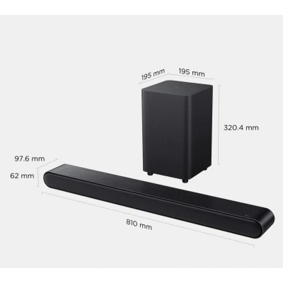 Image of TCL S643W 3.1ch Wireless Soundbar &amp; Subwoofer Black