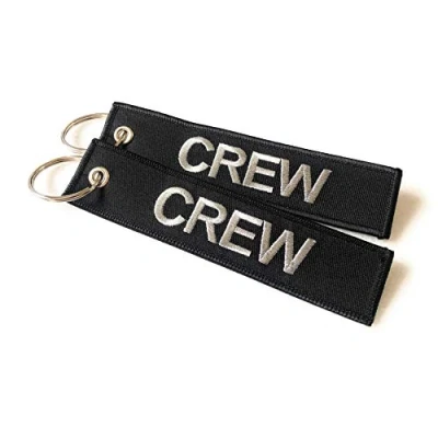 Image of Crew Luggage Tag Black/Silver Set of 2 Aviamart®