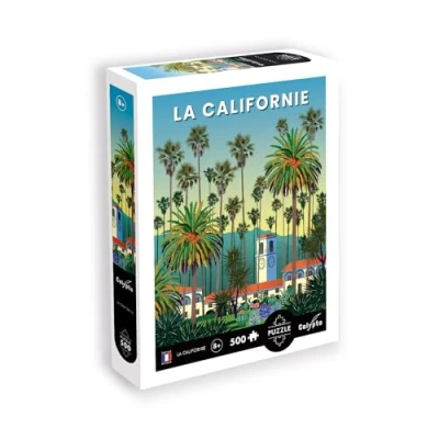 Image of Sentosphère Calypto 500 Pieces Puzzle California, Soft Touch Surface, Recycled Material, Ages 8+, Includes Poster
