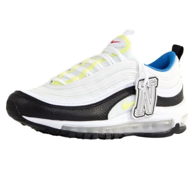 Image of NIKE Air Max 97 GS Running Trainers DQ0980 Sneakers Shoes (UK 5 US 5.5Y EU 38, White Lemon Twist 100)