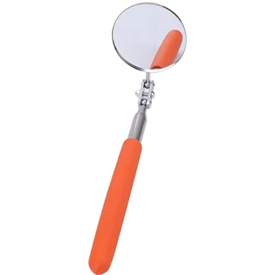 Image of Xingrun Automotive Telescopic Inspection Mirror Round Handle Mechanics 23 72cmTool Stainless Steel Universal Folding for Cars maintenance 50mm Diameter,Orange
