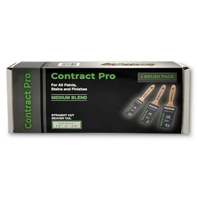 Image of Arroworthy CONTRACT PAINT BRUSH PRO STRAIGHT BOX SET (1.5,2,2.5) 3PK LNG STR