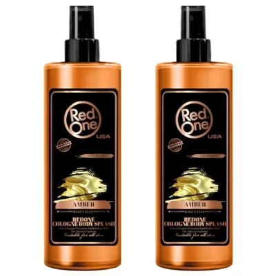 Image of Redone Aftershave Natural Barber Spray Cologne Amber 2x 400ml Long lasting fragrance Premium Grooming Product 2 PCS