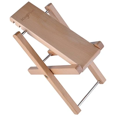 Image of KingPoint Hardwood Guitar Footstool 3 Adjusatble Height Levels