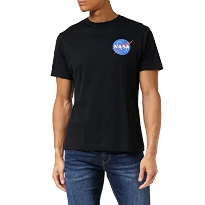 Image of Nasa Men&#039;s CORE Logo T Shirt, Black (Black Blk), X (Size:X Large)