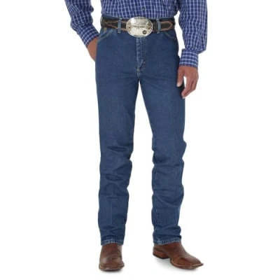 Image of Wrangler Men&#039;s George Strait Cowboy Cut Slim Fit Jean, Dark Stone, 34W x 36L