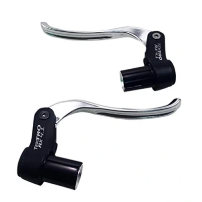 Image of Tektro RX4.1 Bar End Brake Levers,Aluminum Expanding Plug Clamp TT Caliper (Black/Silver)