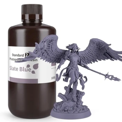 Image of ELEGOO Upgraded Standard 3D Printer Resin, Photopolymer 405nm UV Curing Resin for LCD/DLP Printing Slate Blue 1000g