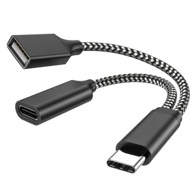 Image of MOGOOD USB C OTG cable adapter, 2.0 Charging Port with 18W PD Adapter for Samsung GalaxyS20+ Note10/20,Switch,Google Chromecast Google TV 2020 Pi KVM, 3D Printer,LGG8, Pixel4 XL