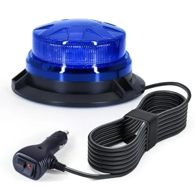 Image of AnTom Recovery Lights Warning light Wireless beacon Upgraded double switch flashing Blue Bar 12V 24V with Magnetic Base for Car Vehicle Truck Trailer 3M cable 8 Patterns