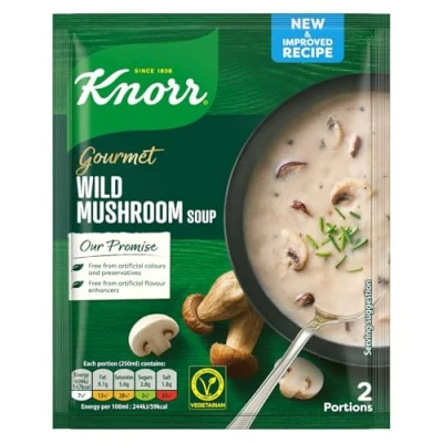 Image of Knorr Gourmet Wild Mushroom Packet Soup Mix, 61g, Pack of 3, Irish recipe