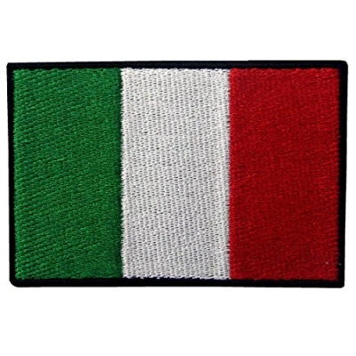 Image of Italy Flag Embroidered Applique Iron On/Sew On Patch Badge
