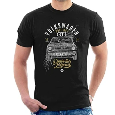 Image of Volkswagen Golf GTI Drive The Legend Men&#039;s T Shirt Navy Blue