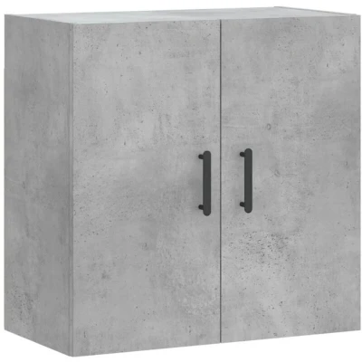 Image of vidaXL Modern Engineered Wood Wall Cabinet with Ample Storage Space Easy to Mount Concrete Grey for Living Room Decor