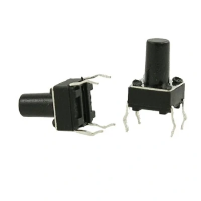 Image of sourcingmap 100 Pcs 6 x 6mm 9.5mm PCB Momentary Tactile Tact Push Button Switch 4 Pin DIP