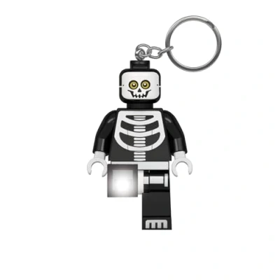 Image of LEGO KE137 Monsters Skeleton Keylight Keyring, Black, 4.94 x 9.53 4.14 cm