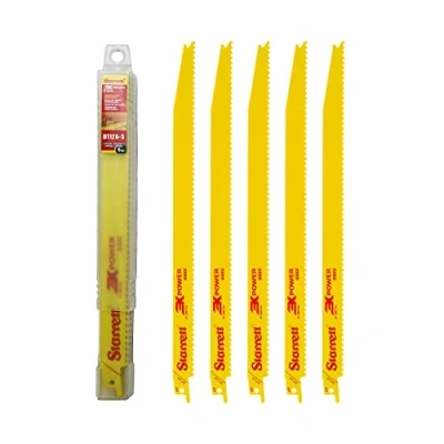 Image of Starrett Wood Cutting Reciprocating Saw Blades 300mm (12 inch) Pack of 5