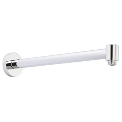 Image of NUIE ARM03 Modern Bathroom Contemporary Wall Mounted Shower Arm, 345mm, Chrome