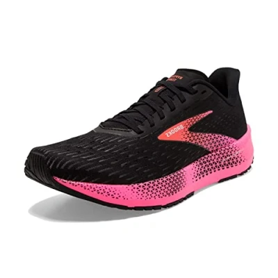 Image of Brooks Women&#039;s Hyperion Weather Running Shoe, Black Pink Hot Coral, 3 UK