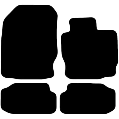 Image of Carsio Carpet Car Mats For Mitsubishi Colt CZC Convertible 2004 2009 Tailored Fit Floor Mat Set Complete Accessory Black Custom Fitted All Weather, Anti Slip Backing &amp; Trim