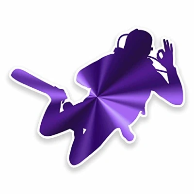 Image of 2 x 10cm Scuba Diver Vinyl Decal Sticker Laptop Diving Fun Club Padi Dive #9629 (10cm Wide 8cm High)
