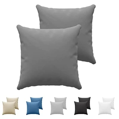 Image of Dreamzie Pillowcases (Set Of 2) Anthracite For Pillows 40 x cm 100% Cotton Jersey Pillowcase Pillow Cover Bed Protector Resistant and Hypoallergenic