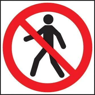 Image of Prohibition Signs No admittance symbol Rigid Plastic
