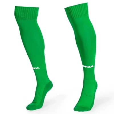 Image of FORZA Classic Football Socks [9 Colours] Knee High with Reinforced Heel &amp; Toe Available in Sizes XS XL (S/M (UK 4 7), Green)
