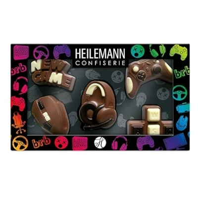 Image of Heilemann chocolate figures theme pack, gift pack fine milk, 100 g (Gaming)