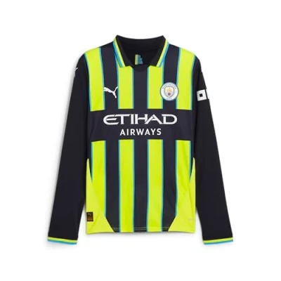 Image of PUMA Manchester City Away Shirt Long Sleeve 2024/25 Season Replica Men New Navy Size: XXL