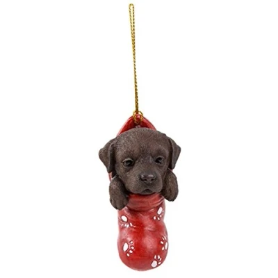 Image of Vivid Arts Hanging Christmas Stocking Pet Pals Chocolate Labrador