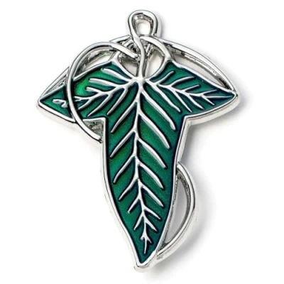 Image of The Lord Of Rings Leaf Lorien Pin Badge, Blue, LRPB0005