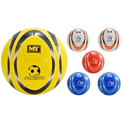 Image of M.Y 32 Panel Stitched &#039;Premier&#039; Football 1 of 4 Assorted Colours 6 Pack