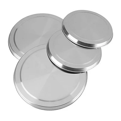 Image of 2 x 21cm Stove Top Cover, 17cmStove Stainless Steel Hob Cover Protector Lid Set for Electric Cookers (Set of 4)