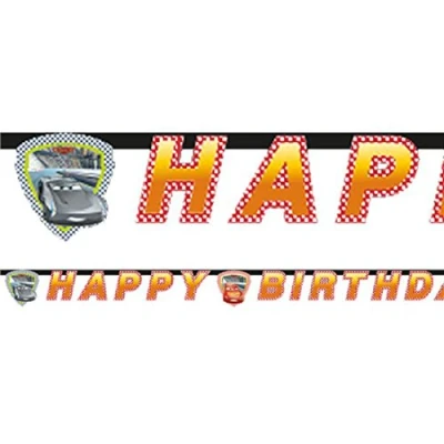 Image of Cars 3 Happy Birthday Banner