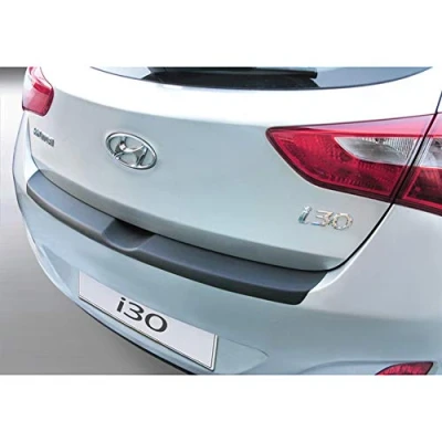 Image of ABS Rear bumper protector Hyundai i30 5 doors 2012 2017 Black