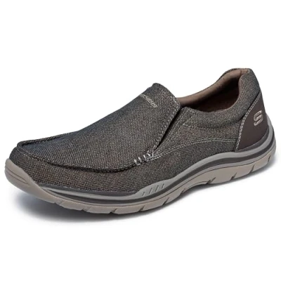 Image of Skechers Men&#039;s Expected Avillo Moccasin, Dark Brown, 9 UK