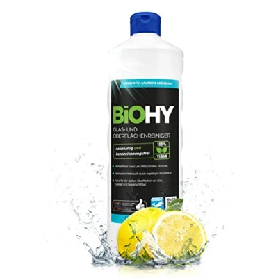 Image of BiOHY Glass and Surface Cleaner (1l Bottle) Alcohol Concentrate Universal Intensive &amp; Sustainable Automatic (Glas und Oberflächenreiniger)