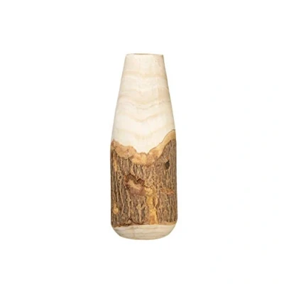 Image of Creative Co op Vase, Paulownia Wood, Brown, 16&quot;
