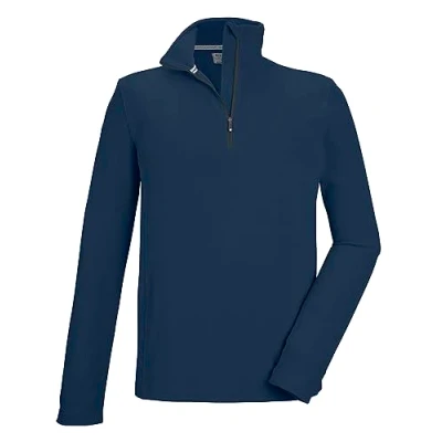 Image of Killtec Unisex Ksw 99 Mn FLC Shrt Fleece Shirt with Stand Up Collar and Zip Blue