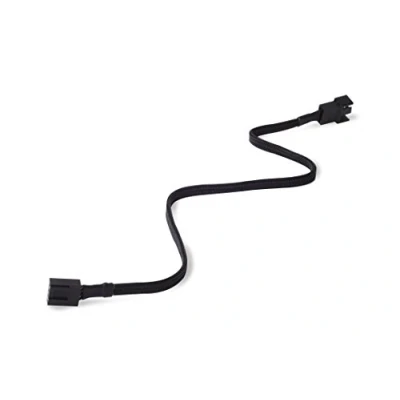 Image of SilverStone SST CPF03 30cm PWM Fan Extention Cable, Black Sleeved Braded