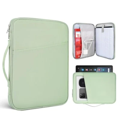 Image of 12.9 Inch Tablet Carrying Sleeve Case Compatible with 2024 iPad Air M2 / Pro M4 13 Inch,iPad 12.9&quot; M1 6th 5th 4th 3rd Gen Magic Keyboard Protective Bag(Green)