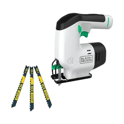 Image of BLACK+DECKER Reviva 12V Jigsaw with 3 Blades REVJ12A3 GB