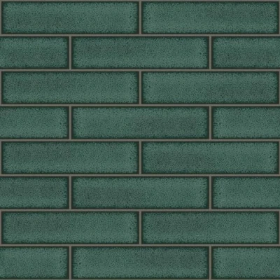 Image of Holden Decor Tiling on a Roll Celadon Gloss Tile Emerald Green Wallpaper 89386