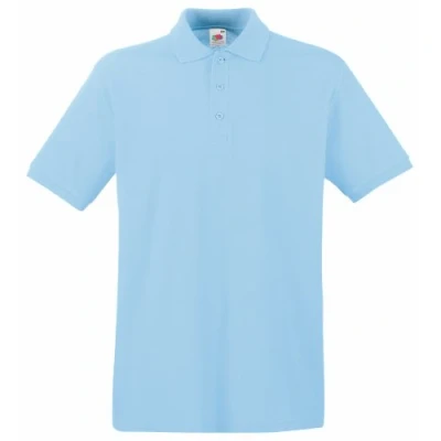 Image of Fruit Of The Loom Premium men&#039;s Polo shirt in Blue