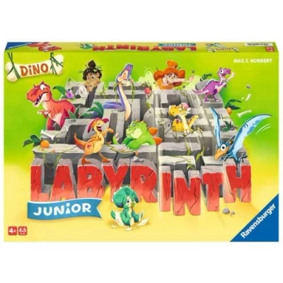 Image of Ravensburger 20980 Dino Labyrinth Family Classic for the Little Ones, Children from 4 Years Board Game Suitable 2 Players, Junior Edition with Dinosaur Theme, [Mixed]