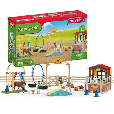 Image of SCHLEICH Toy Figure Playset Agility in the horse box